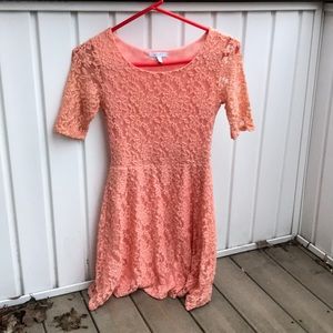 Coral sleeve dress